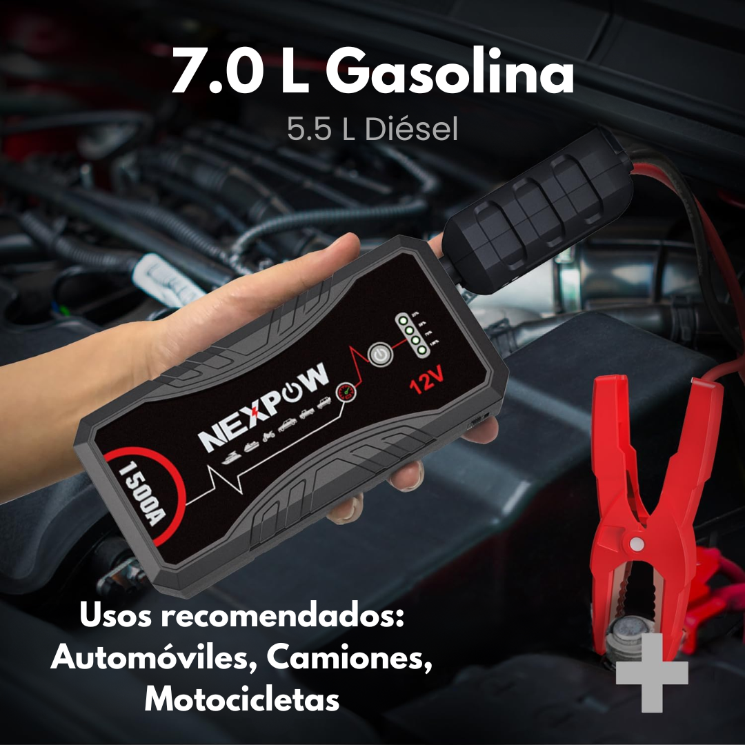Arrancador de Baterías NEXPOW 2500A 22000mAh.
