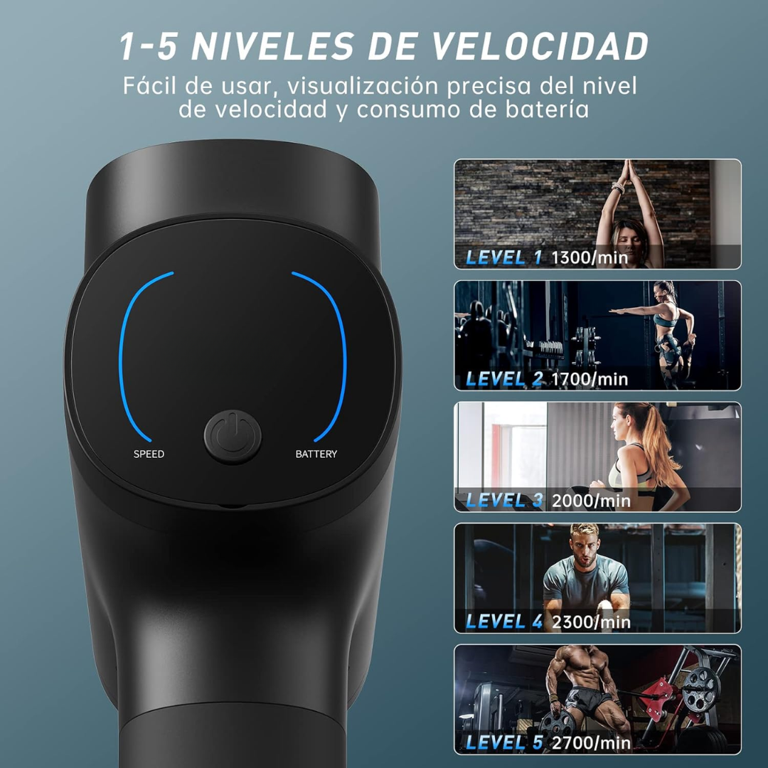 Masajeador Corporal Tecnopro™️ con Cabezales