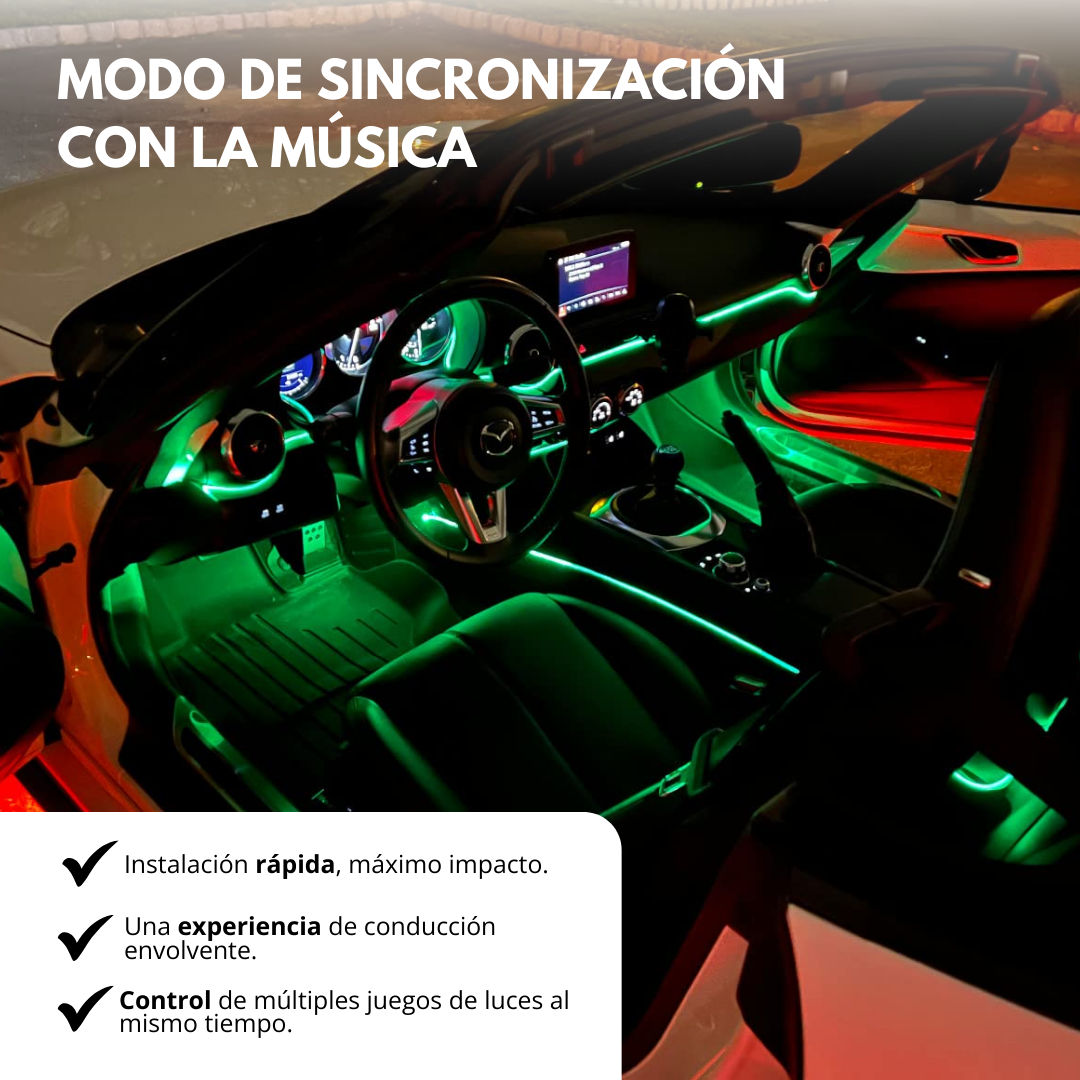 Groomer™ Tira Led RGB de Fibra para Vehiculos