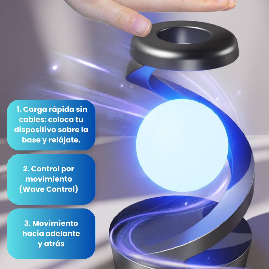 Lámpara Flotante Giratoria con Base de Carga Inalámbrica