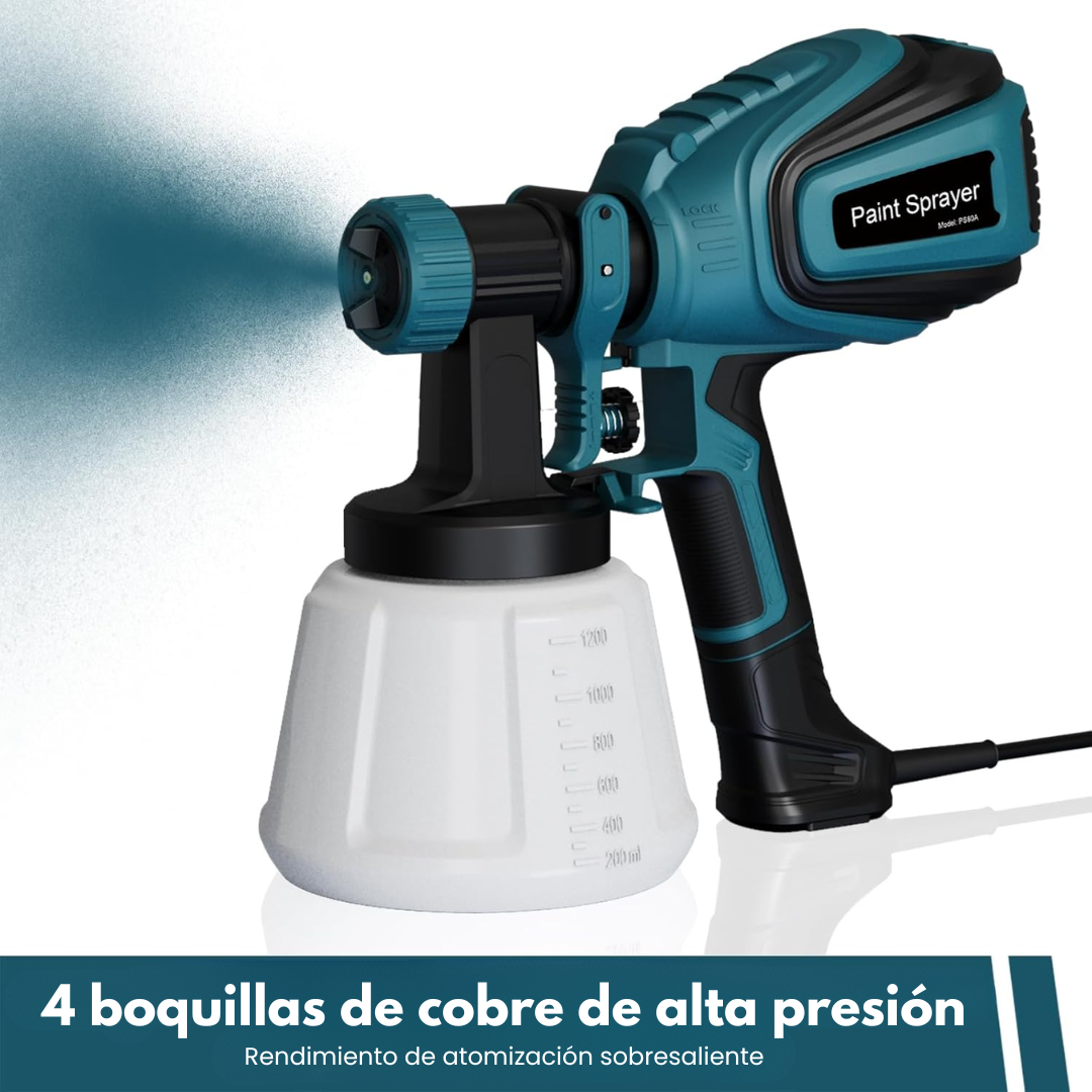 Pistola de Pintura, 700W HVLP Pulverizador de Pintura Eléctrico