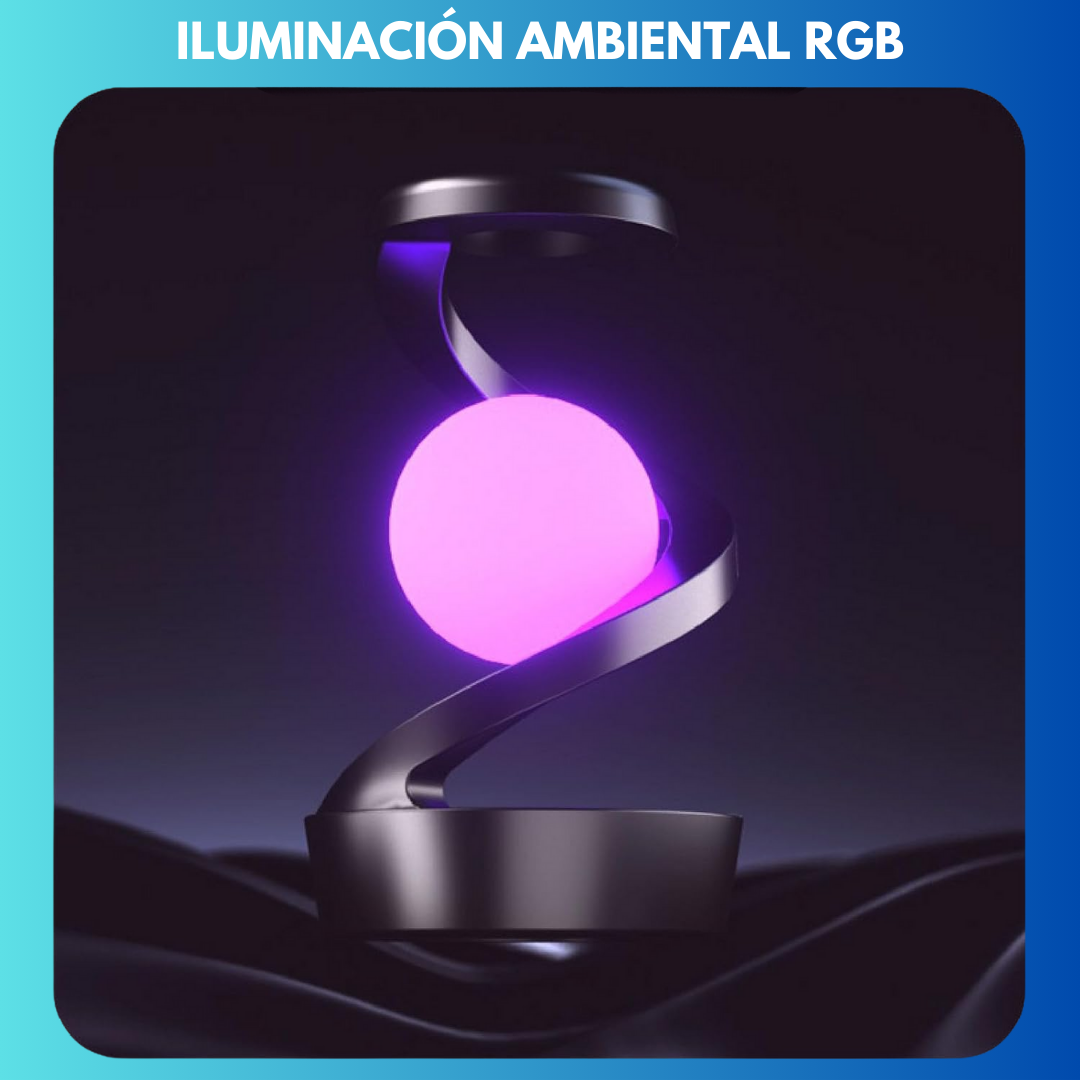Lámpara Flotante Giratoria con Base de Carga Inalámbrica