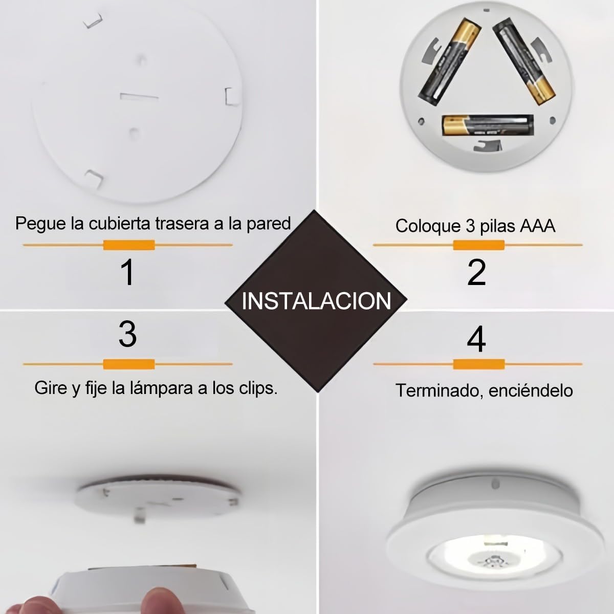 Pack luces con sensor de movimiento y mando