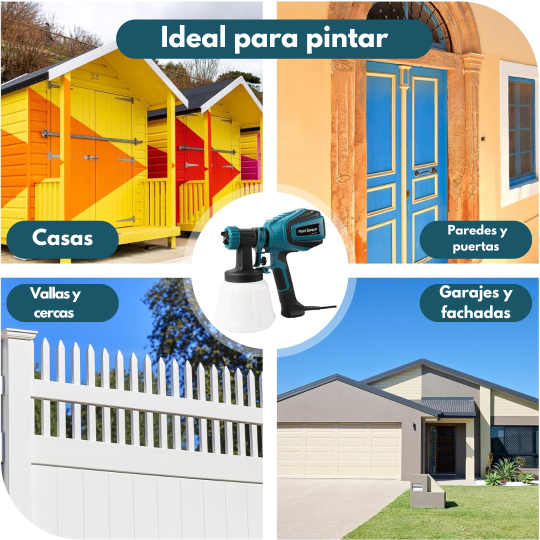 Pistola de Pintura, 700W HVLP Pulverizador de Pintura Eléctrico