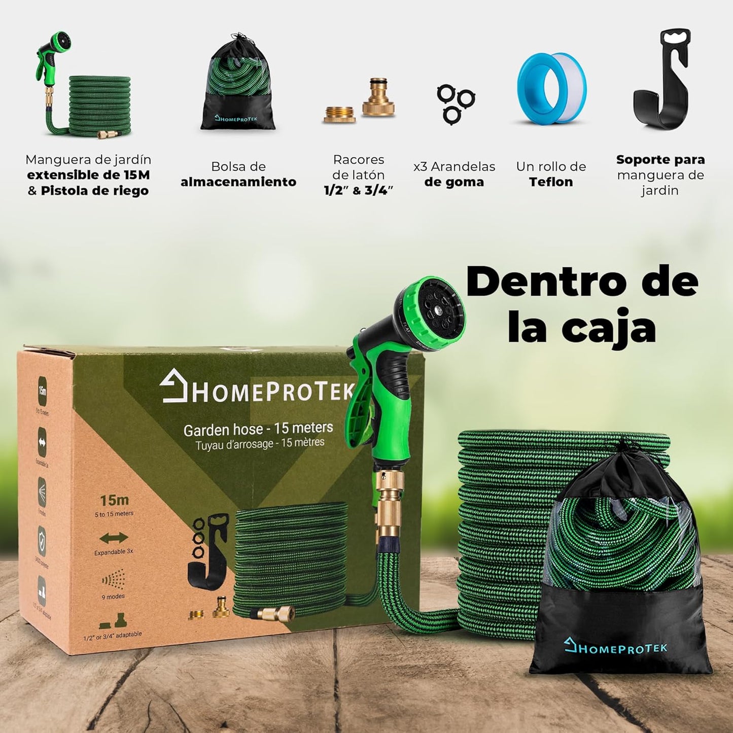 Manguera Extensible Multiusos Con Accesorios