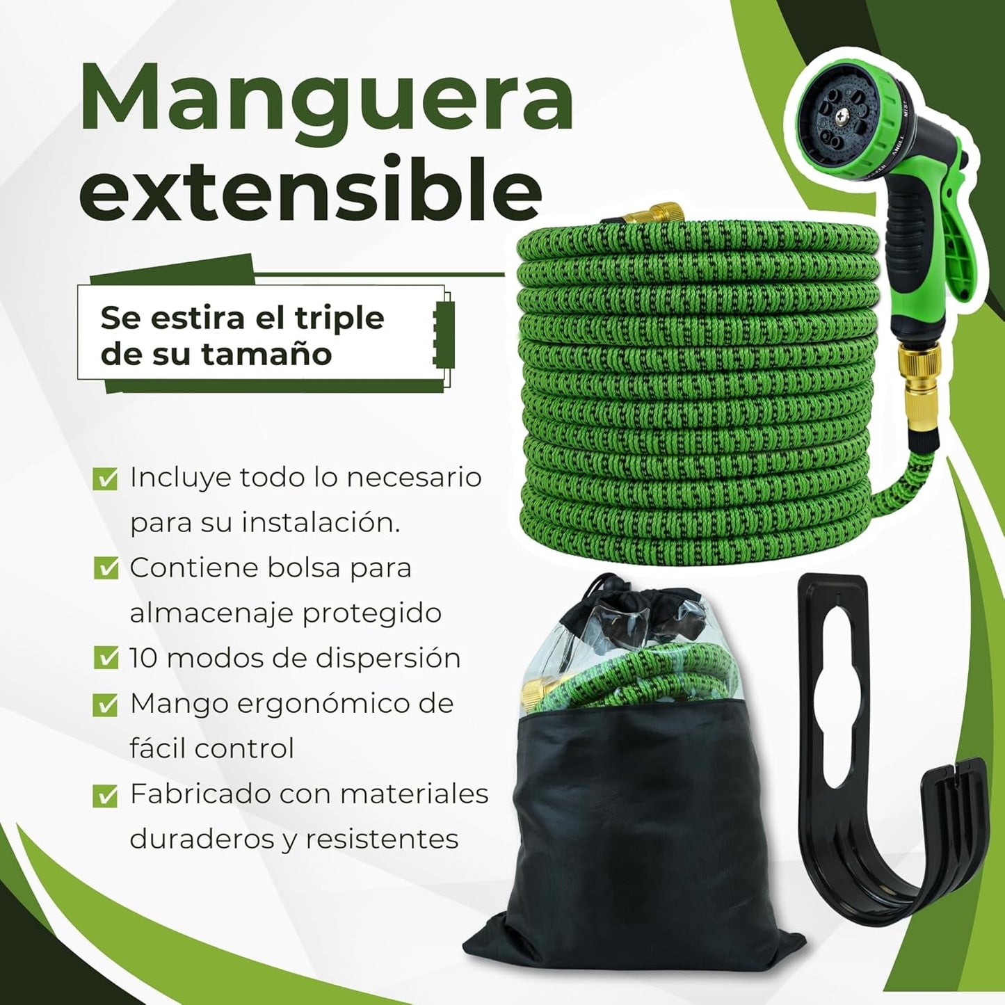 Manguera Extensible Multiusos Con Accesorios