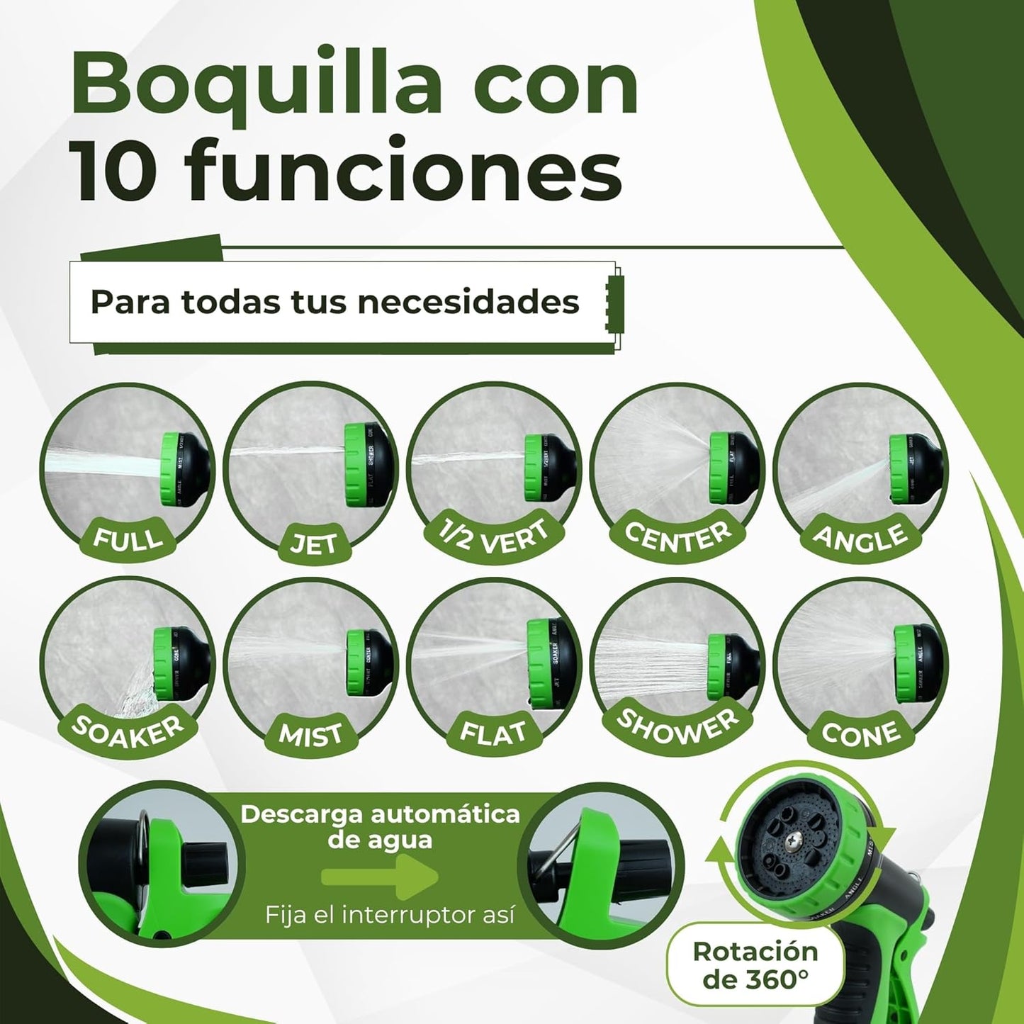 Manguera Extensible Multiusos Con Accesorios