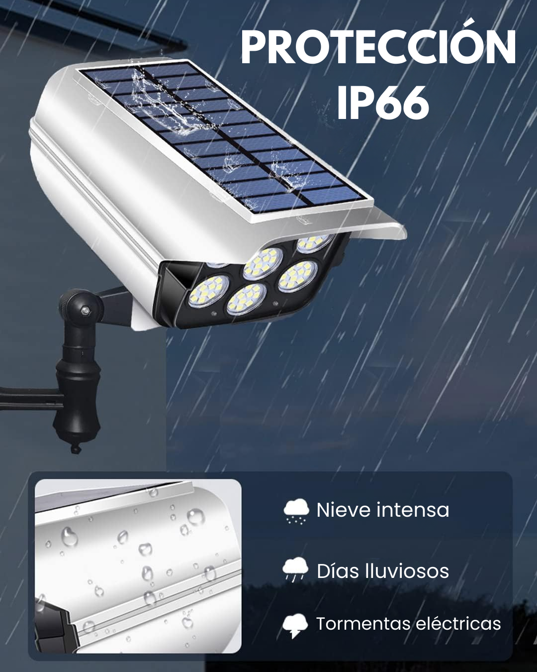 MAGIC SELECT Luz Solar 77LEDs con Sensor de Movimiento.