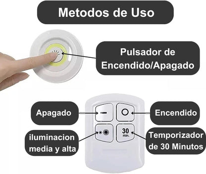 Pack luces  con sensor de movimiento y mando
