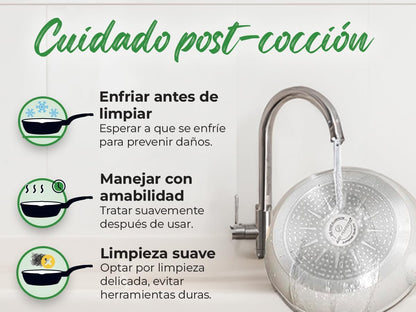 Juego de Ollas y Sartenes Cocina Antiadherentes 14 Piezas