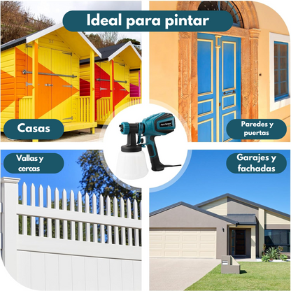 Pistola de Pintura, 700W HVLP Pulverizador de Pintura Eléctrico