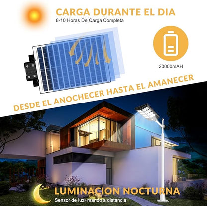 Lámpara Solar LED | Modelo 2025 SolarCharge™️