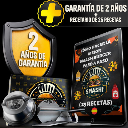 Smash Burguer Kit | 7 Piezas Acero Inox
